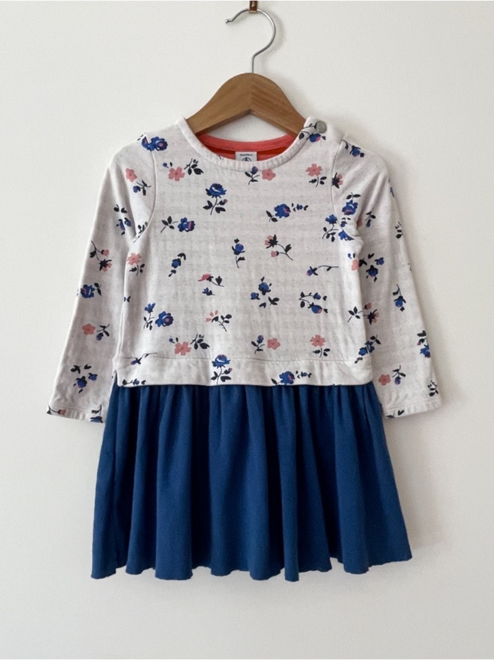 PETIT BATEAU VGUC Floral Drop Waist Twirl Dress